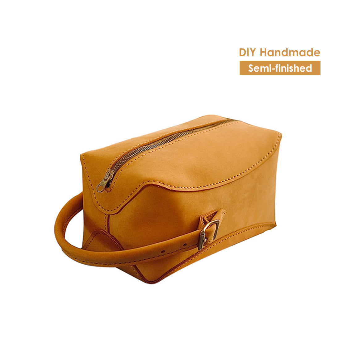 Leather Makeup Bag Toiletry Bag | Handmade Leather Travel Large Pouch - Wirkin™