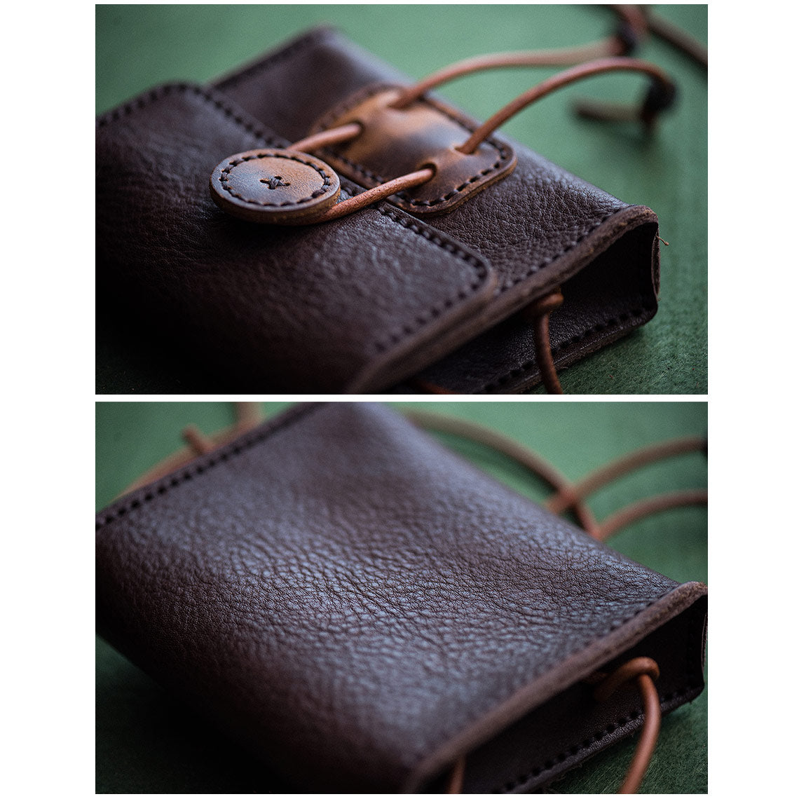 Genuine Calf Leather Small Square Bag DIY Kit | DIY Crossbody Bag, Leather Coin Purse Kit Dark Brown - Wirkin™