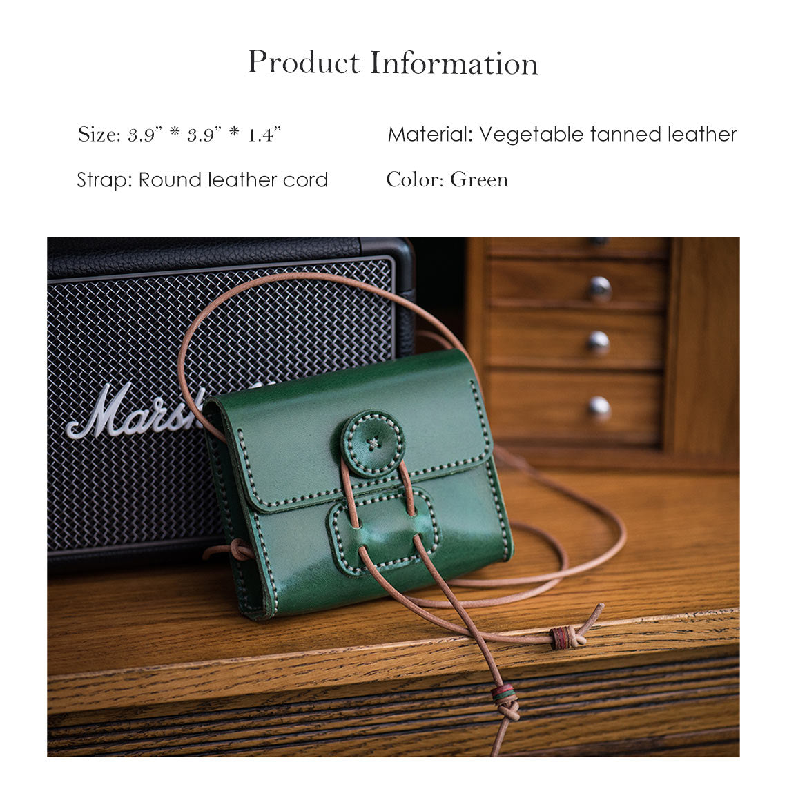 Product Information of Mini Green Bag | Easy DIY Leather Bags - Wirkin™