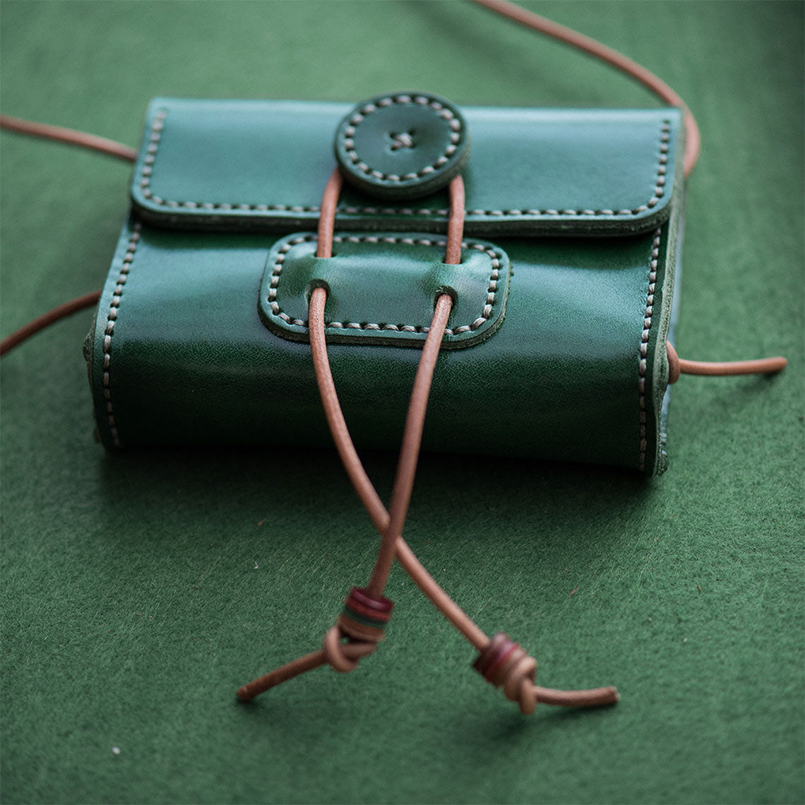 Vertical Mini Crossbody Bag with Drawstring Closure | Real Leather Mini Purse - Wirkin™