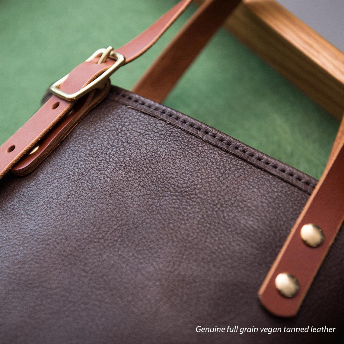 Full Grain Vegetable Tanned Leather Handbag with Adjustable Handles - Wirkin™
