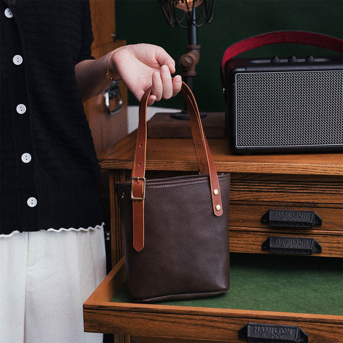 DIY Leather Handbag Kit in Genuine Leather | Easy DIY Handcrafted Mini Tote Bag with Adjustable Handles - Wirkin™