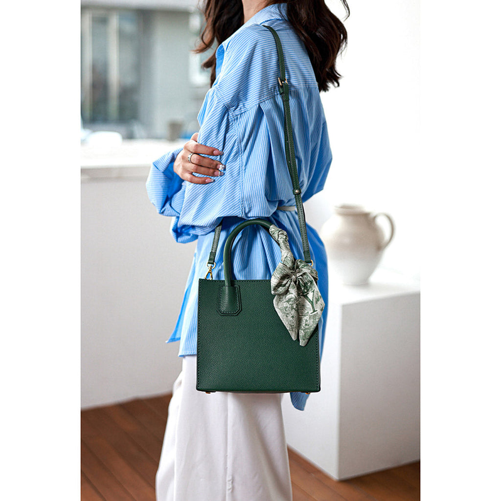 Small Leather Tote Bag with Adjustable Shoulder Strap - Wirkin™