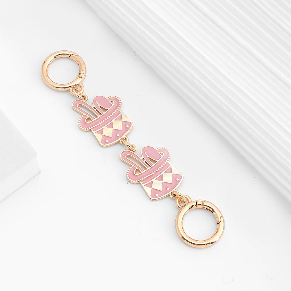 Metal material bag chain extension, pink magic hat style extension clasp, underarm bag chain extension accessory