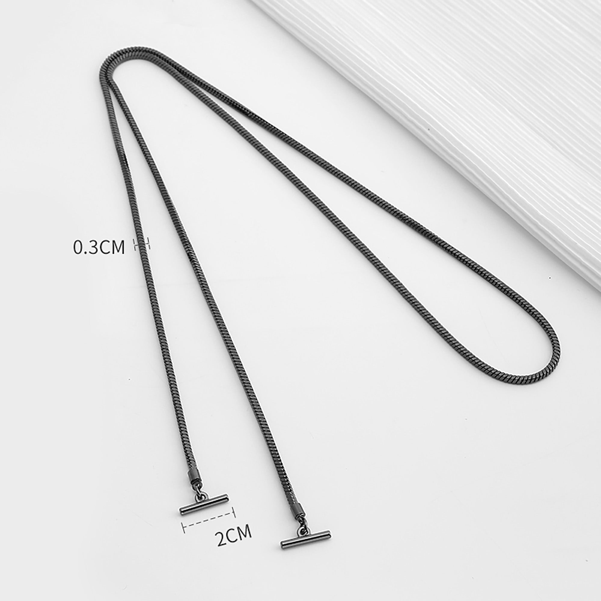 Tassel bag snake bone chain accessory, crossbody shoulder strap replacement chain, metal bag chain
