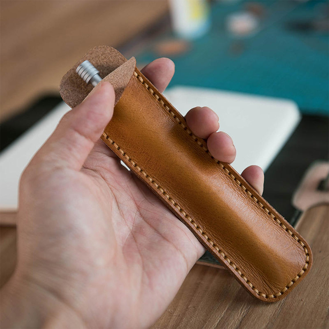 Wirkin® Full Grain Leather Single Pen Case DIY Kit