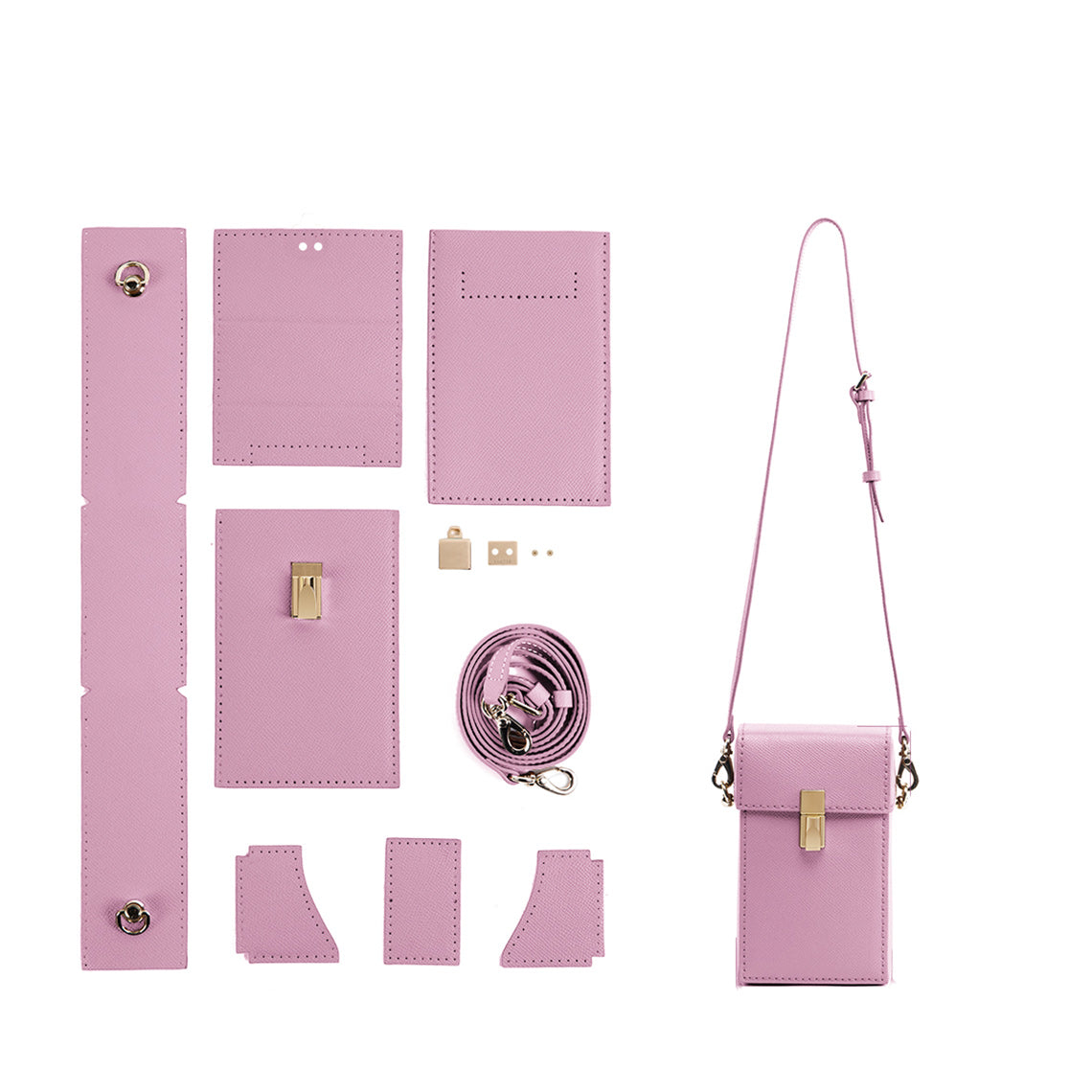 Leather Purple Phone Bag DIY Kit  | Wirkin™
