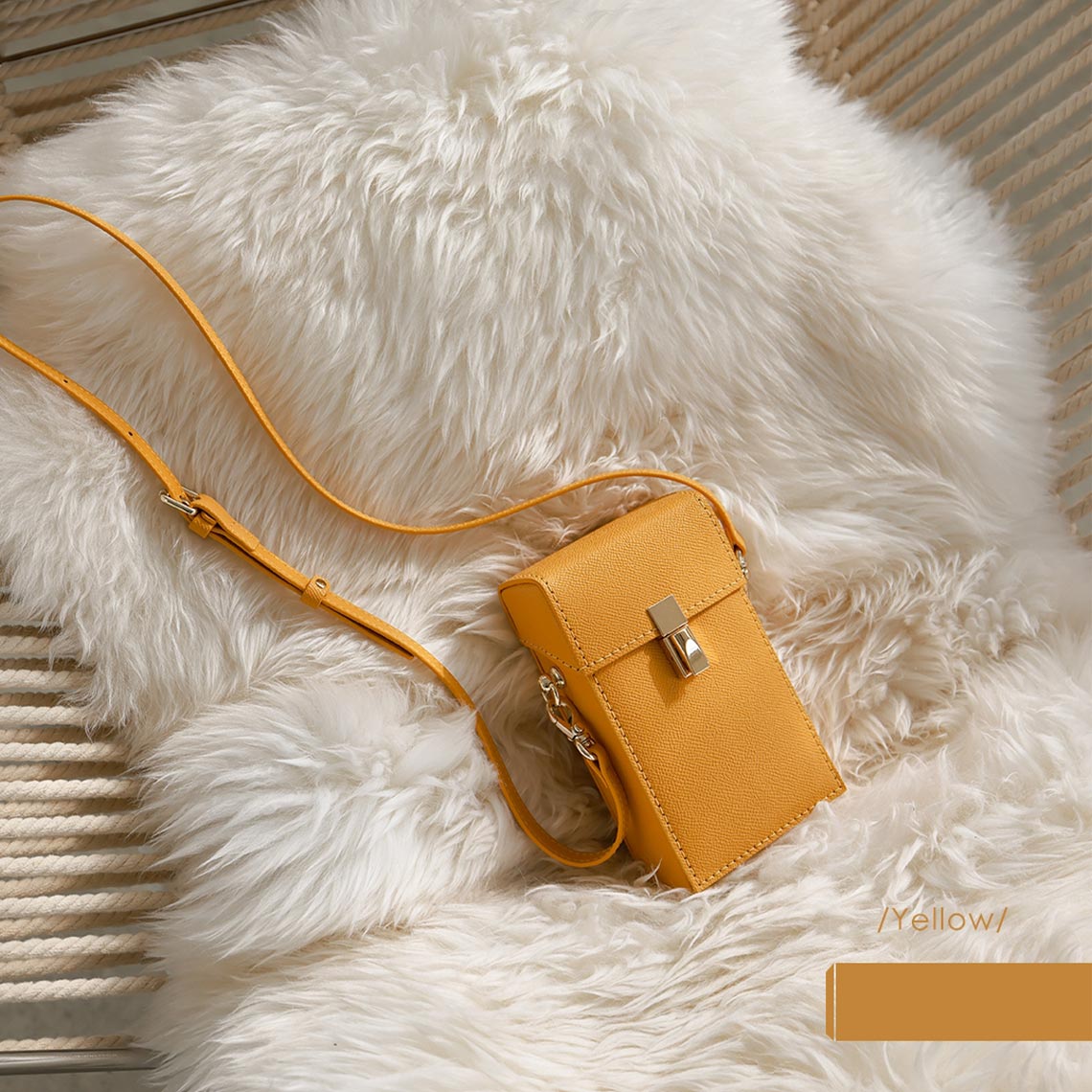 Leather Yellow Phone Bag DIY Kit  | Wirkin™
