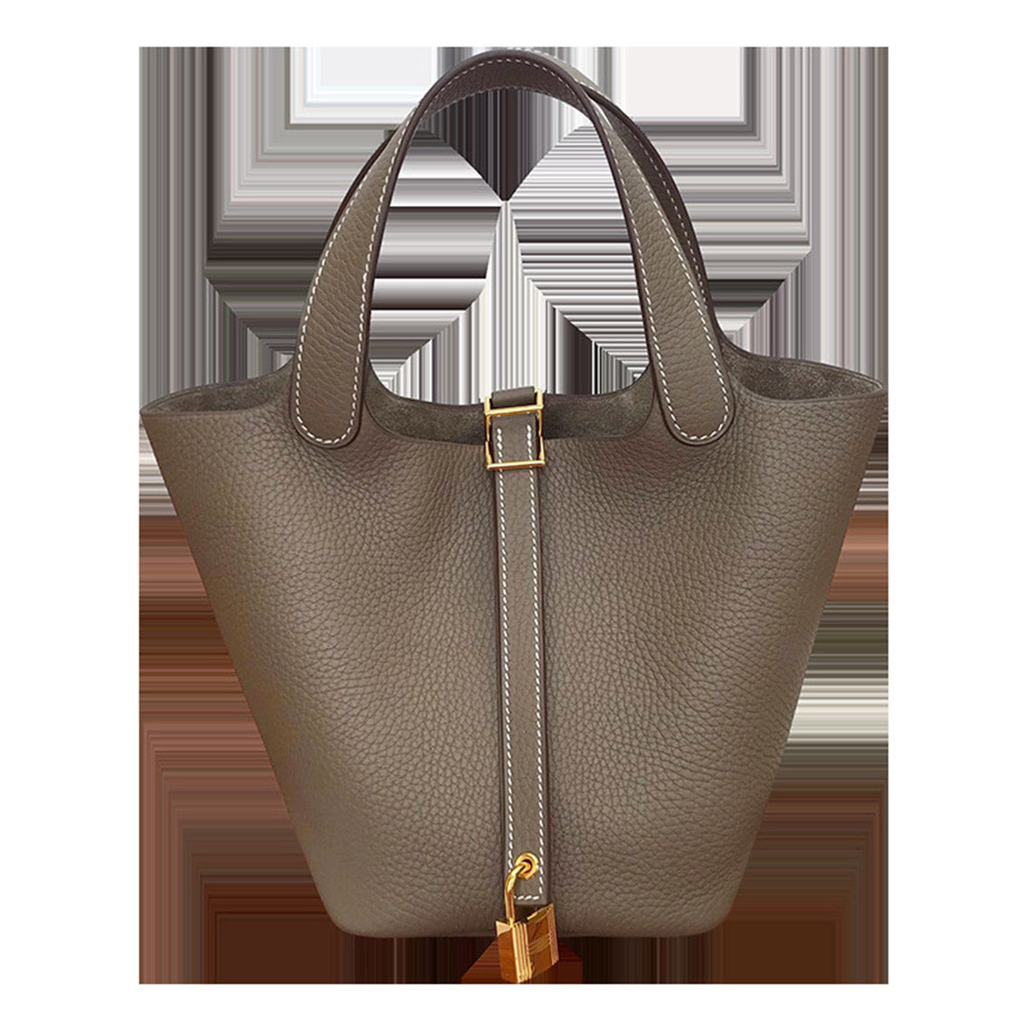 Taupe Leather Tote Bag | Replica Picotin Lock Bag Taupe - Wirkin™