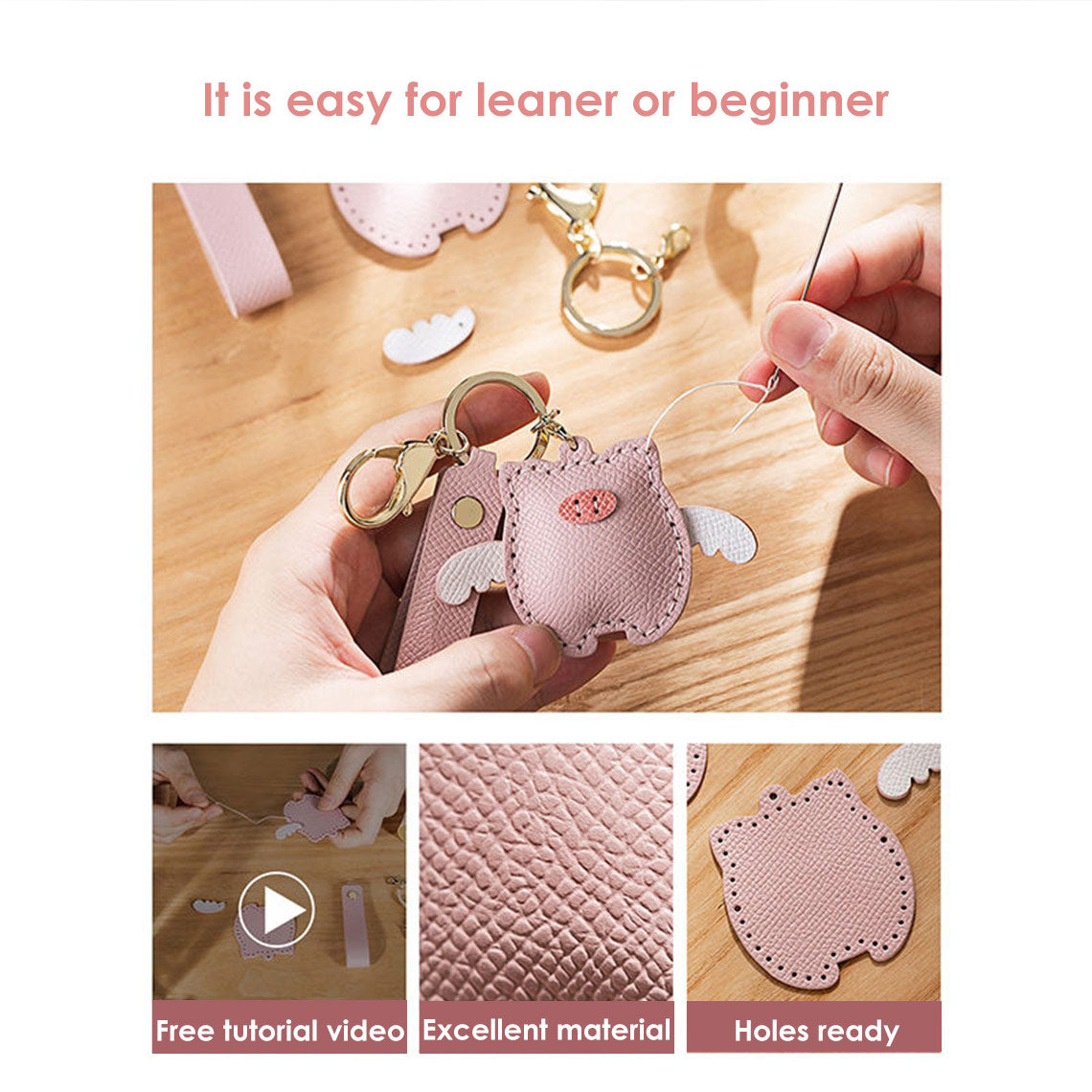 Flying Pig Keychain Kit - Best Pig Ornament Charm Gift Idea| Wirkin™