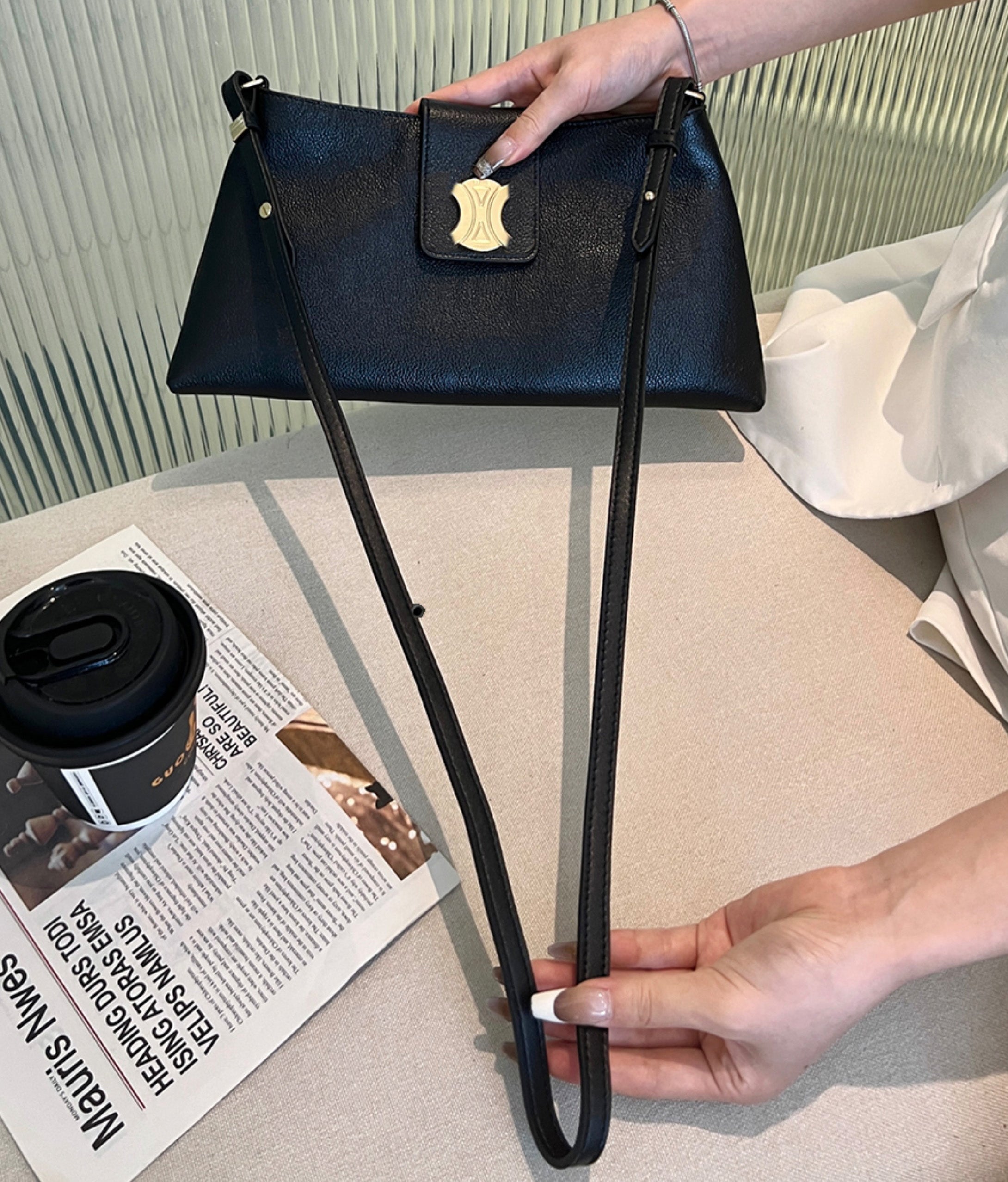 Triomphe Bag Replacement Strap, Genuine Leather Handmade Crossbody Strap, Fashion Shoulder Bag Strap