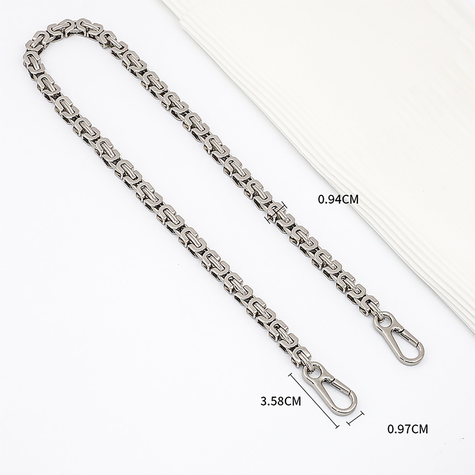 Cuban Link Chain Shoulder Strap – Luxury Metal Crossbody Replacement Strap for Bag Customization