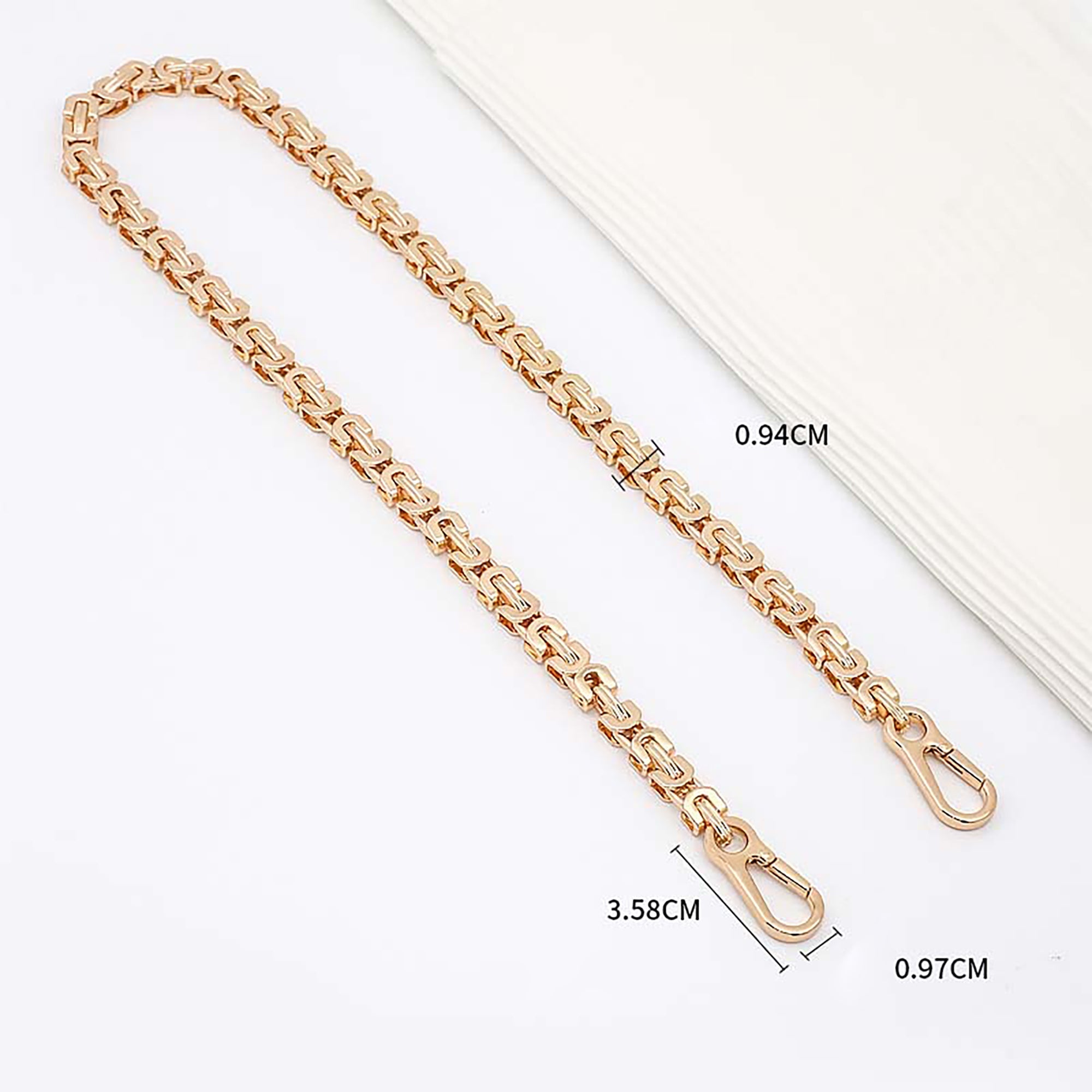 Cuban Link Chain Shoulder Strap – Luxury Metal Crossbody Replacement Strap for Bag Customization