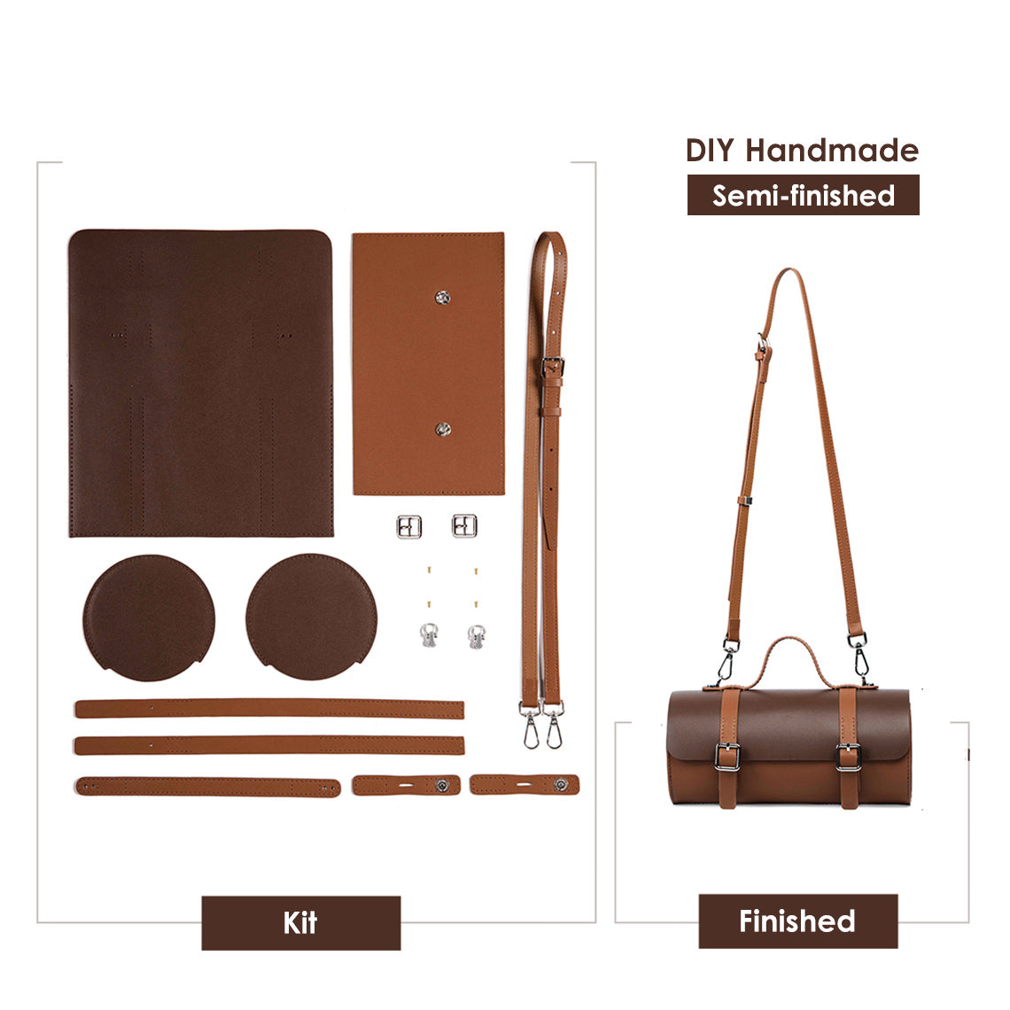 Round Satchel Top Handle Bag DIY kit | Wirkin™