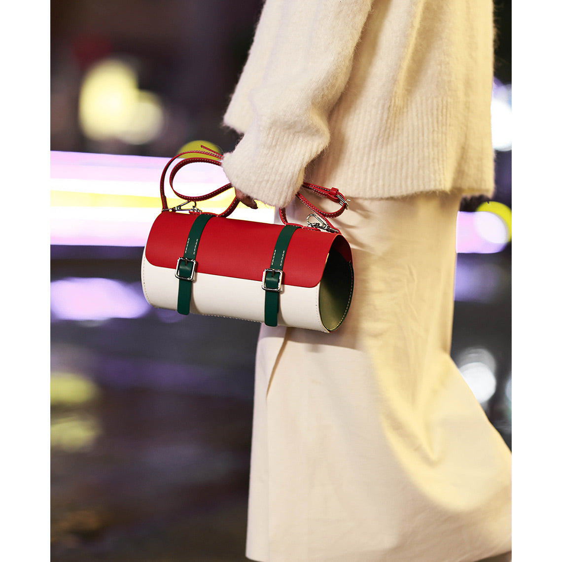 Leather Round Satchel Top Handle Handbag | Wirkin™ 