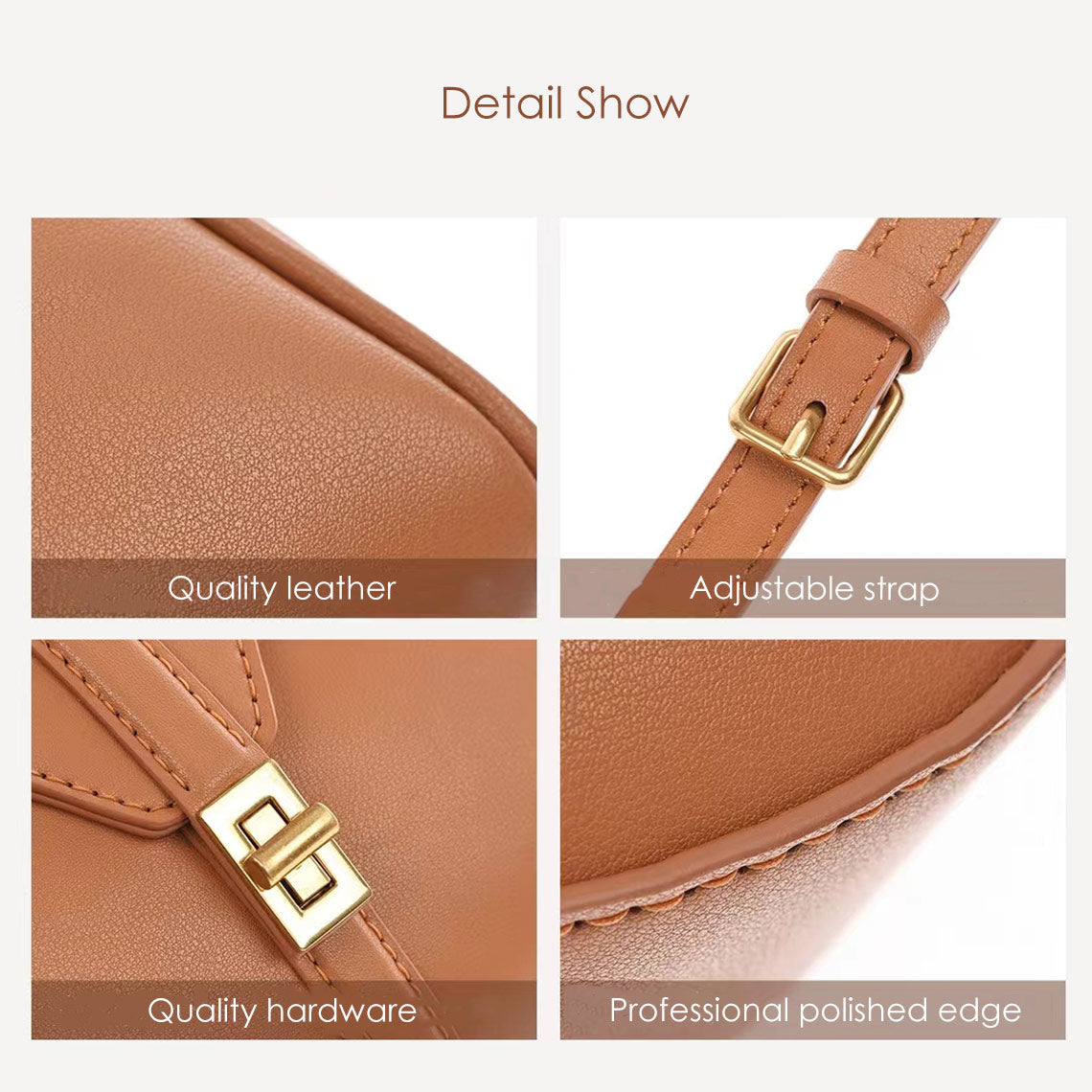 Designer crossbody saddle bag details | Leather bag making | Wirkin™