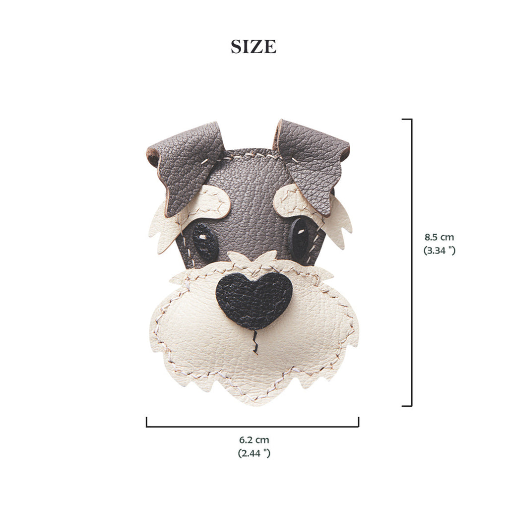 DIY Leathercrafts Handmade Schnauzer Dog Keychain Size | Cute Dog Keychains Unique Gifts - Wirkin™ 