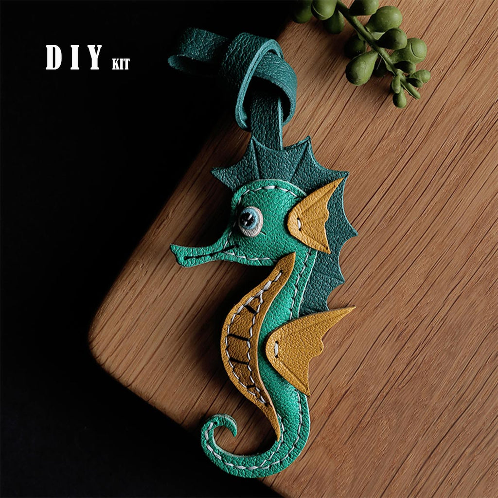 Wirkin® Sheep Leather Sea Horse Bag Charm DIY Kit