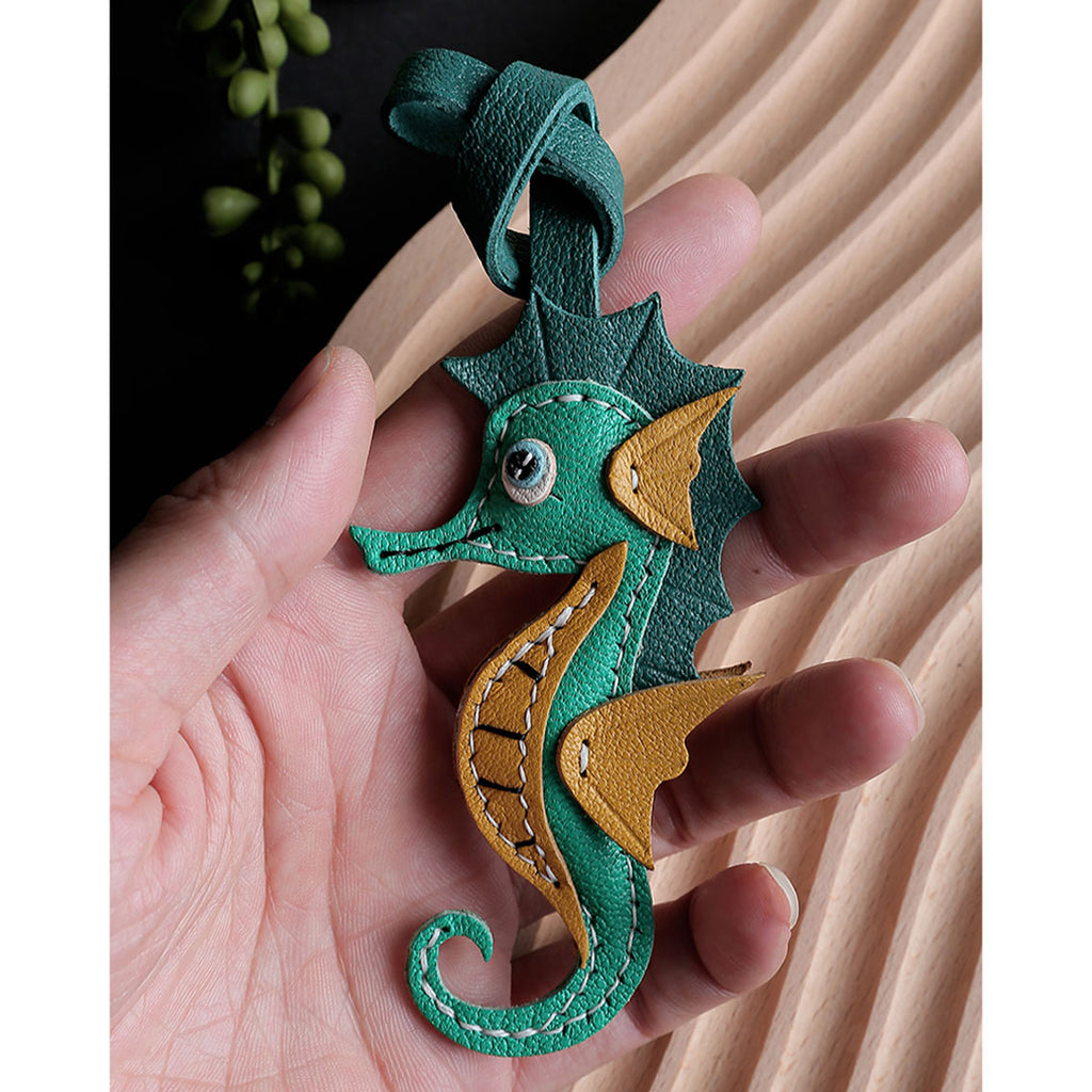 Wirkin® Sheep Leather Sea Horse Bag Charm DIY Kit