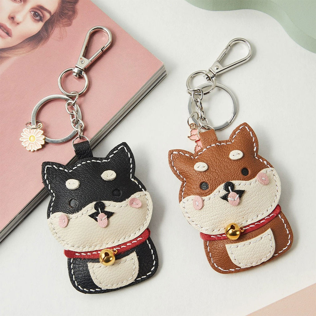 Wirkin DIY Leather Kits for Beginners | Dog Keychain DIY Kits for Shiba Inu Lovers