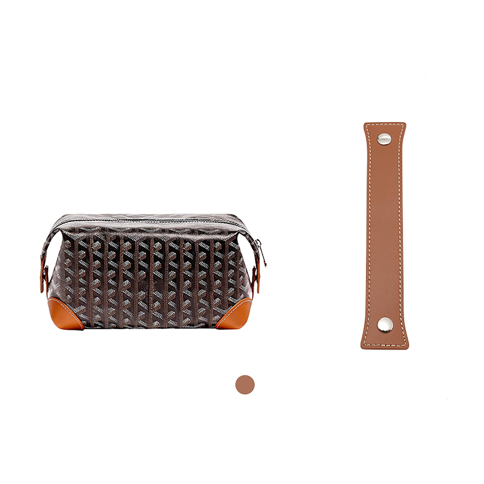 Genuine Leather Extension Handle for Bowling 25 Toiletry Bag – 3cm Width, 20cm Length