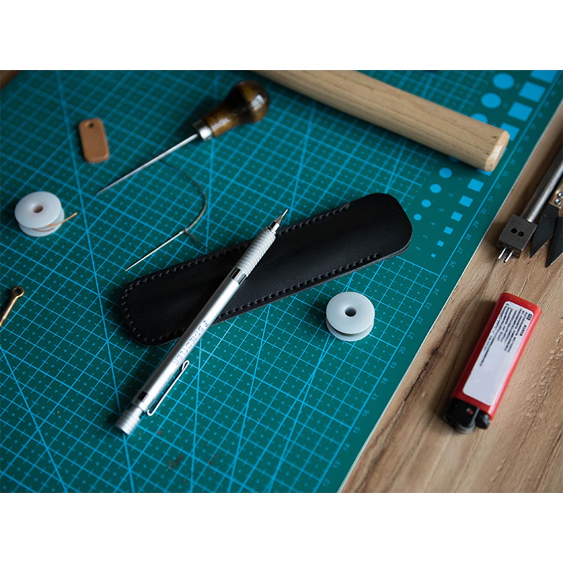 Luxury Leather Pen Case | Handmade Black Single Pen Case - Wirkin™