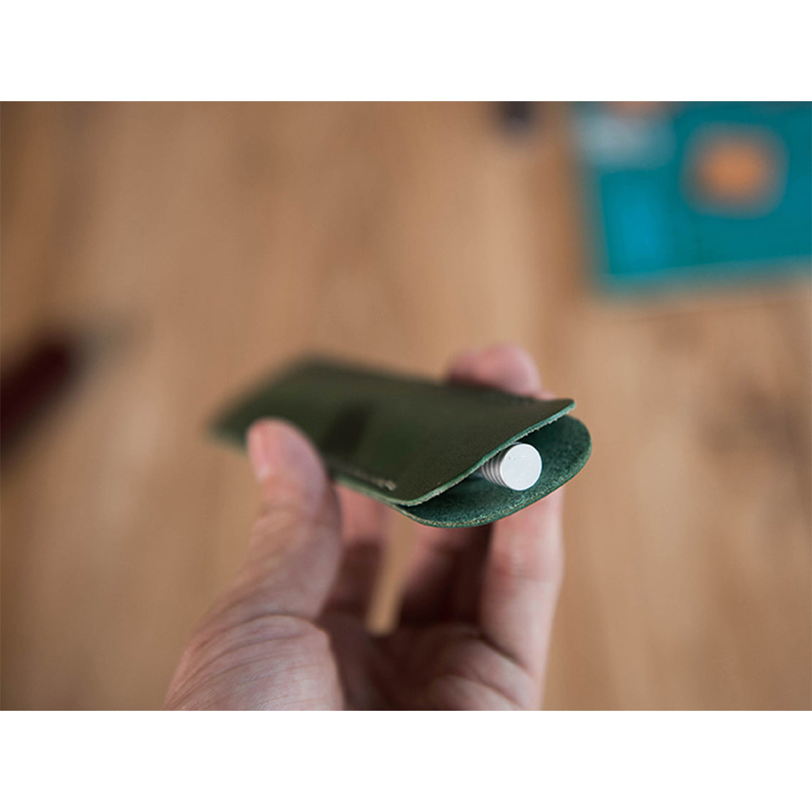 Dark Green Leather Single Pen Sleeve | DIY Pen Case - Wirkin™