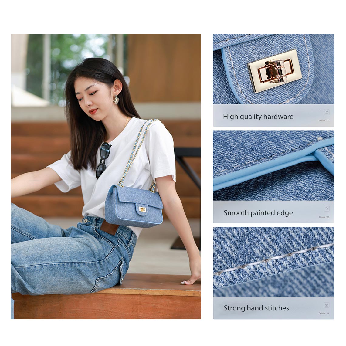 Wirkin® Leather Denim Small Chain Bag DIY Kits