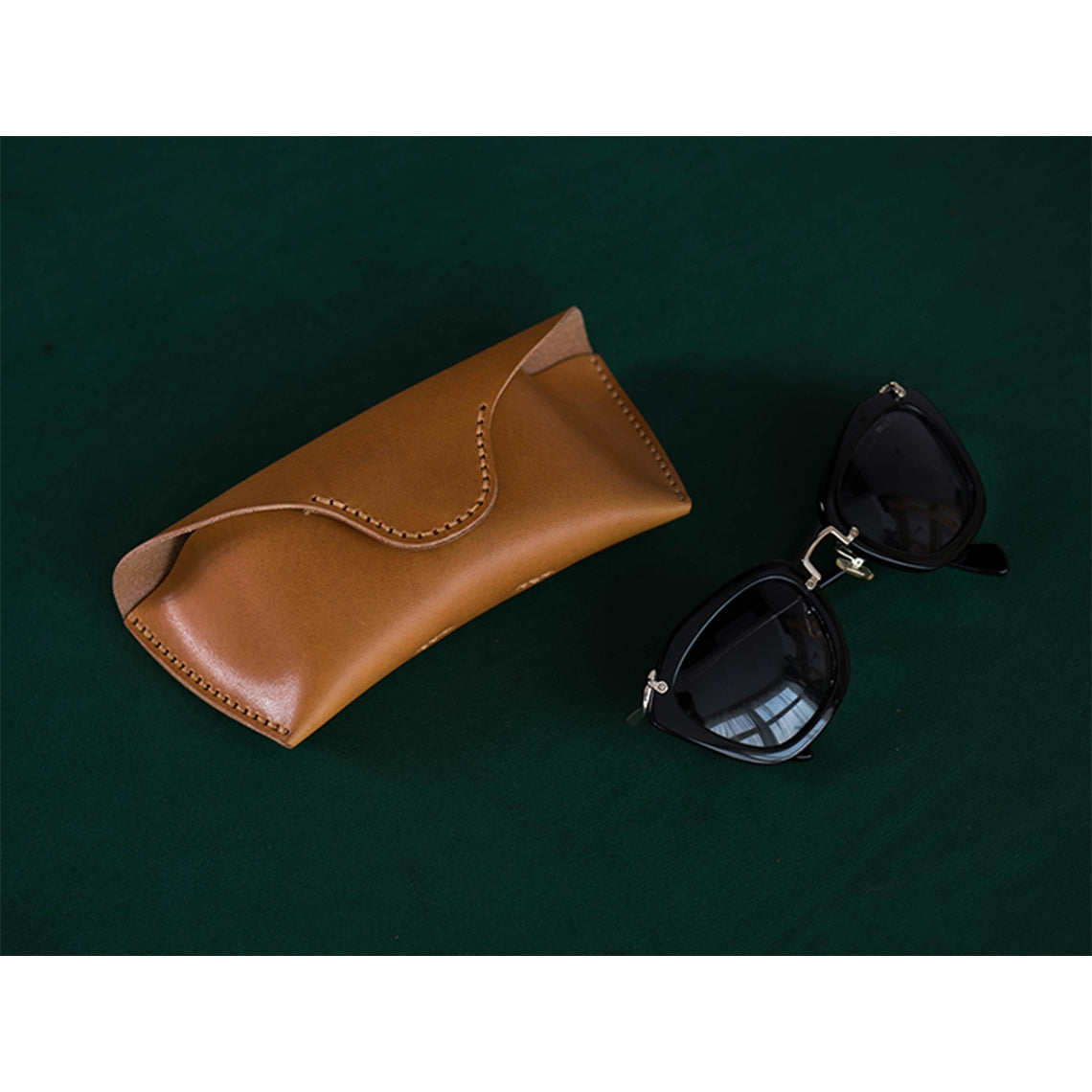DIY Leather Kit | Handmade Brown Leather Eyeglasses Case Sunglasses Pouch - Wirkin™