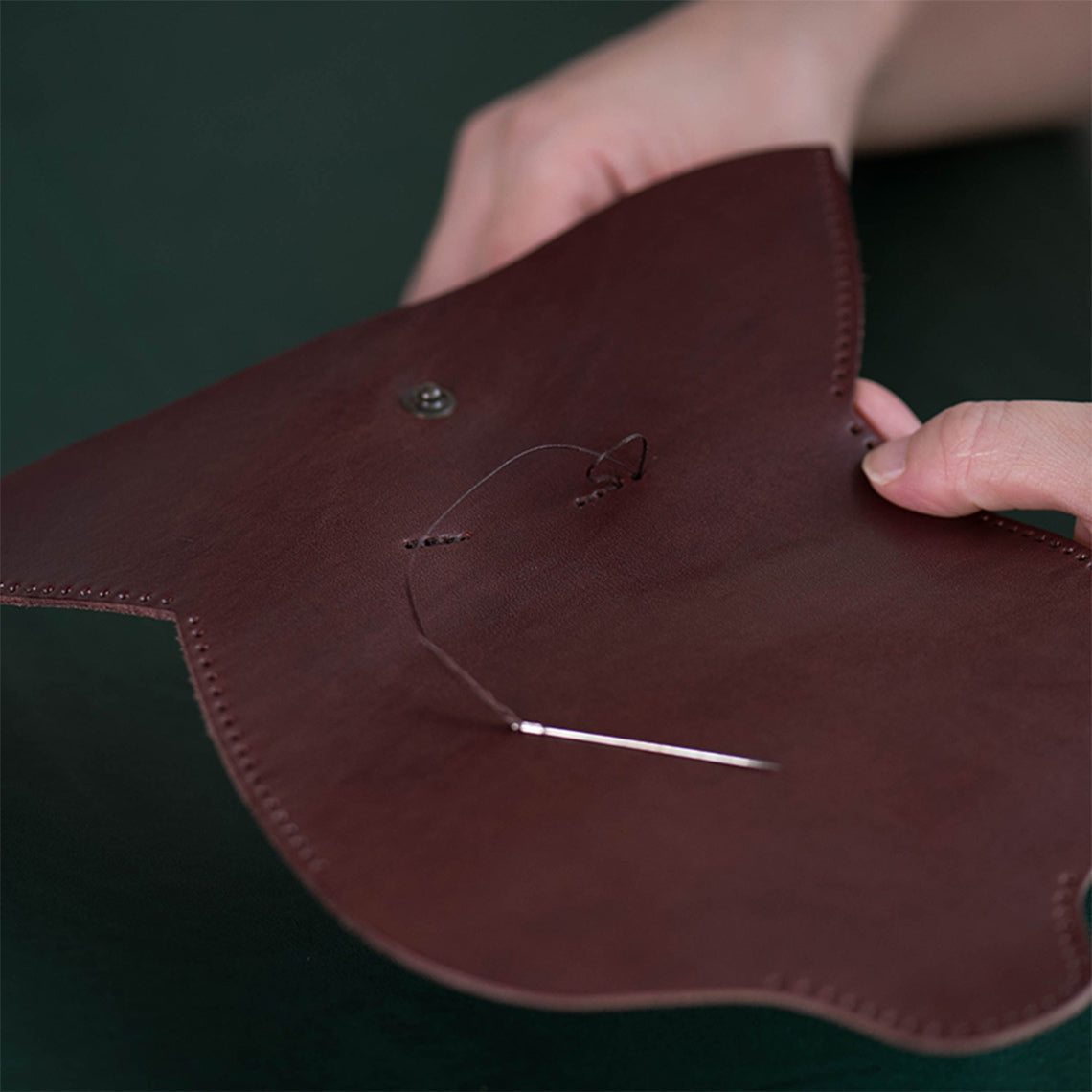 DIY Leather Eyeglasses Case Kit | Red Leather Eyeglasses Case Sunglasses Holder Pattern - Wirkin™