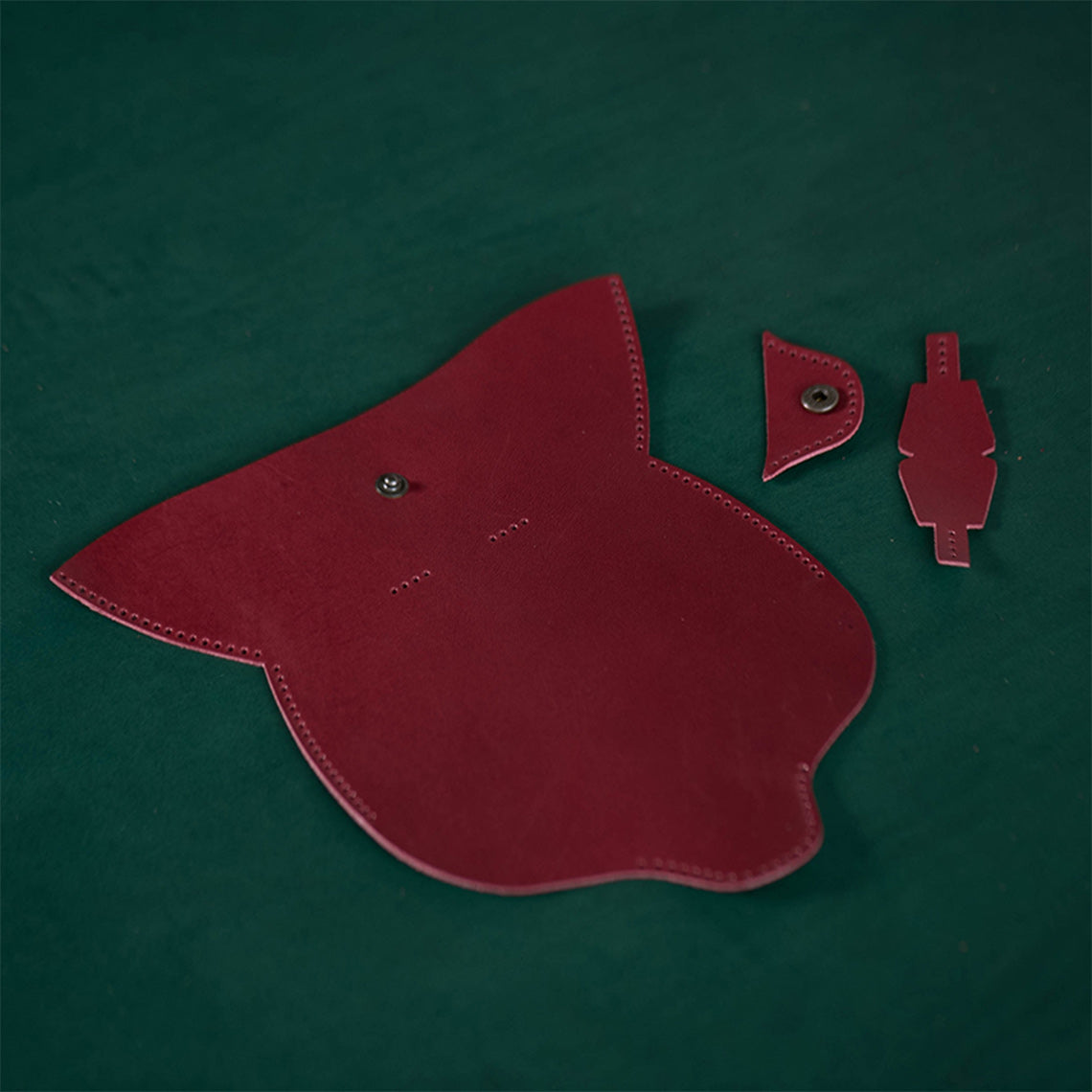 DIY Leather Eyeglasses Case Kit | Red Leather Eyeglasses Case Sunglasses Holder Pattern - Wirkin™
