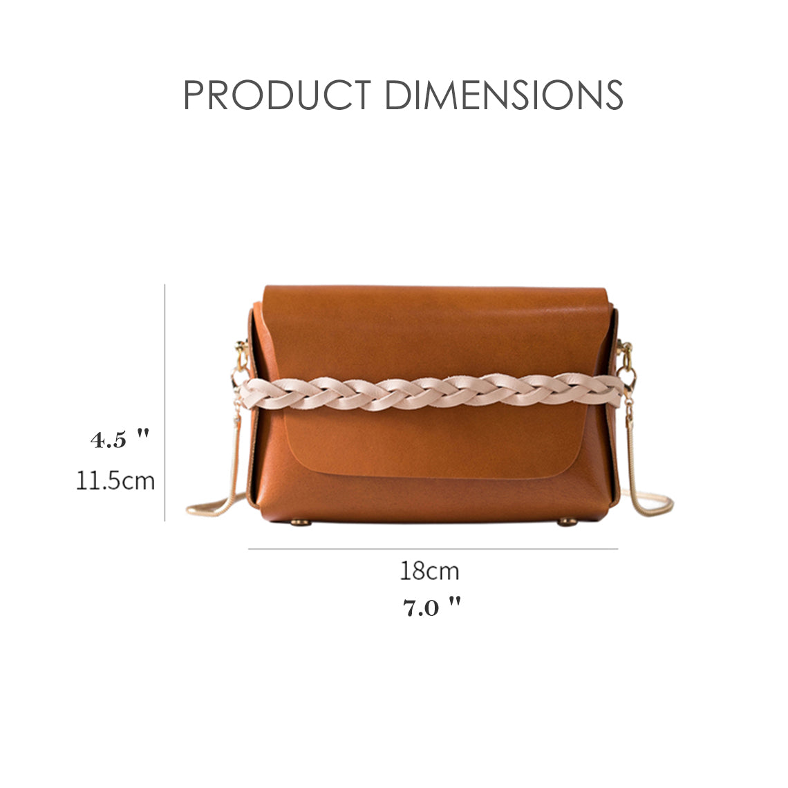Genuine leather crossbody bag vintage | Square bag & Sling bag for women | Wirkin™