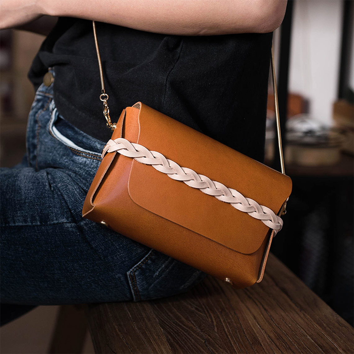 DIY hobo bag | Brown leather designer crossbody bag | Wirkin™