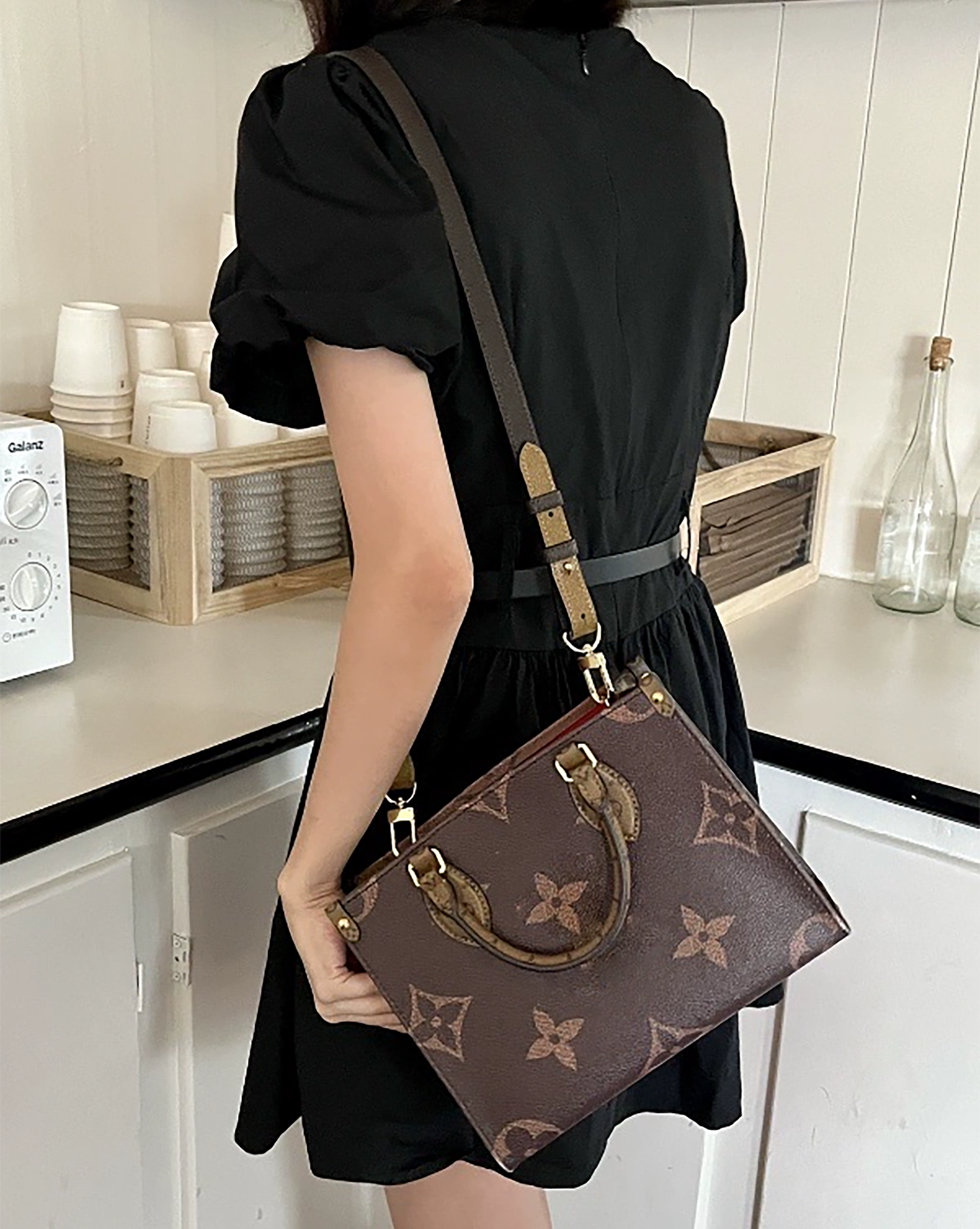 Handcrafted Reversible Crossbody Strap for OnTheGo Bag – Dual-Color Design, Luxury Handmade Accessory