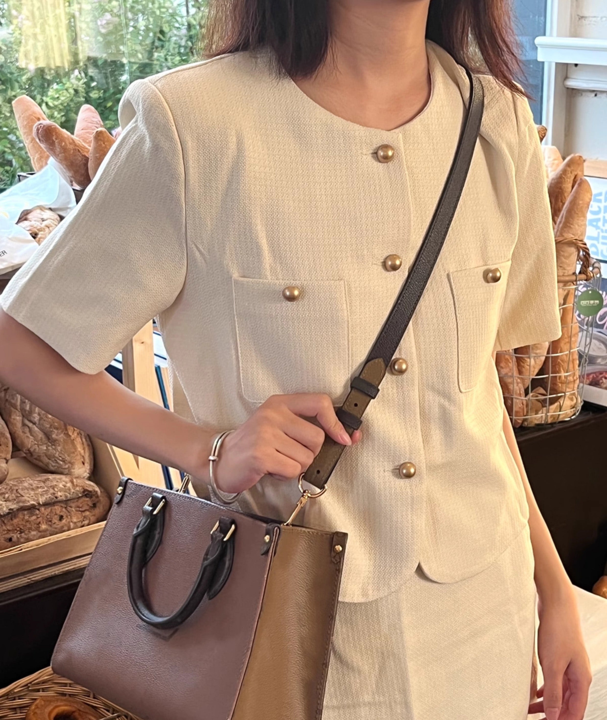 Handcrafted Reversible Crossbody Strap for OnTheGo Bag – Dual-Color Design, Luxury Handmade Accessory