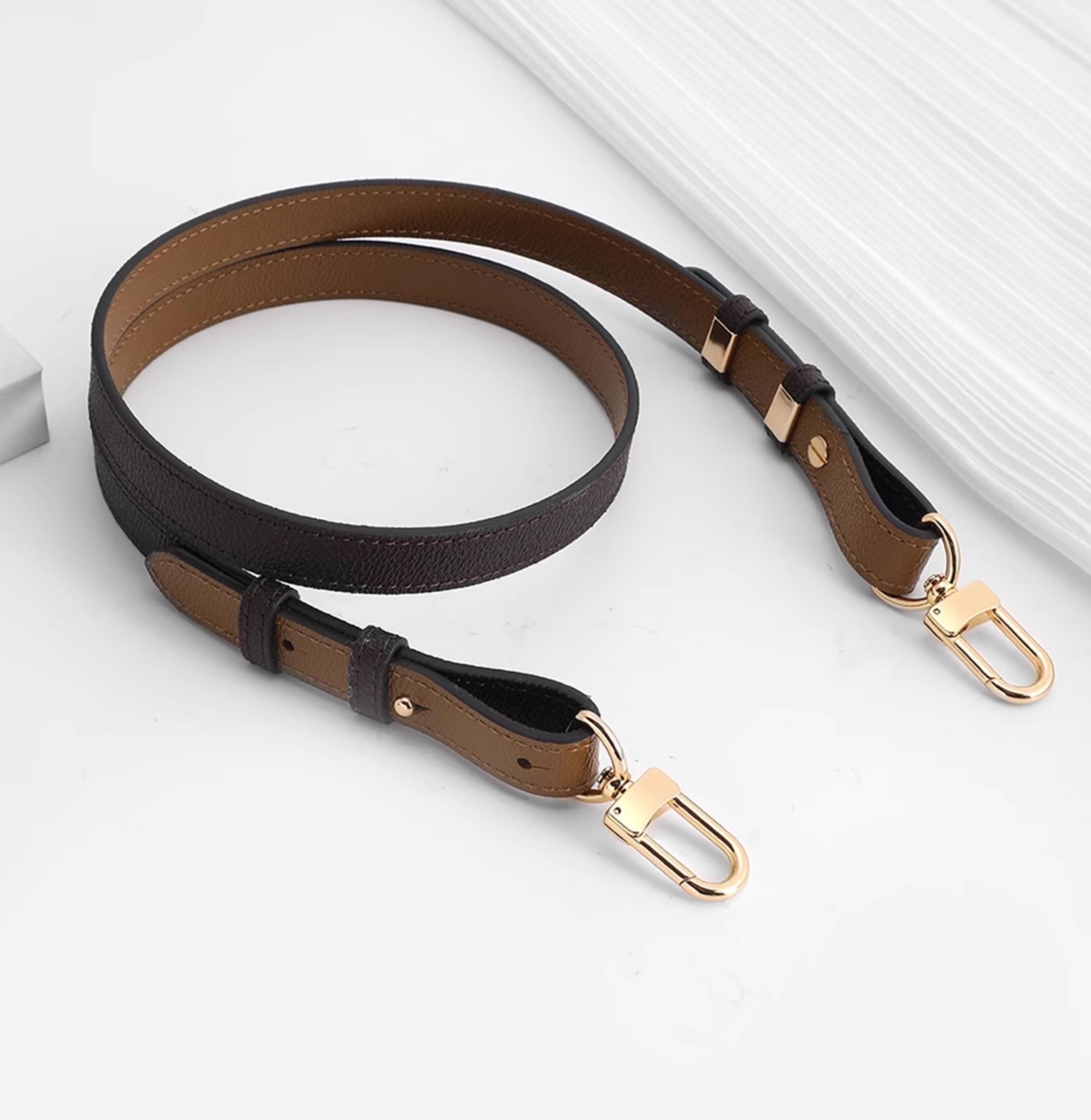 Handcrafted Reversible Crossbody Strap for OnTheGo Bag – Dual-Color Design, Luxury Handmade Accessory