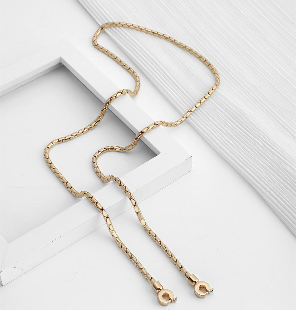 Women's wallet replacement chain, snake bone style metal chain, clutch bag chain, crossbody bag chain.
