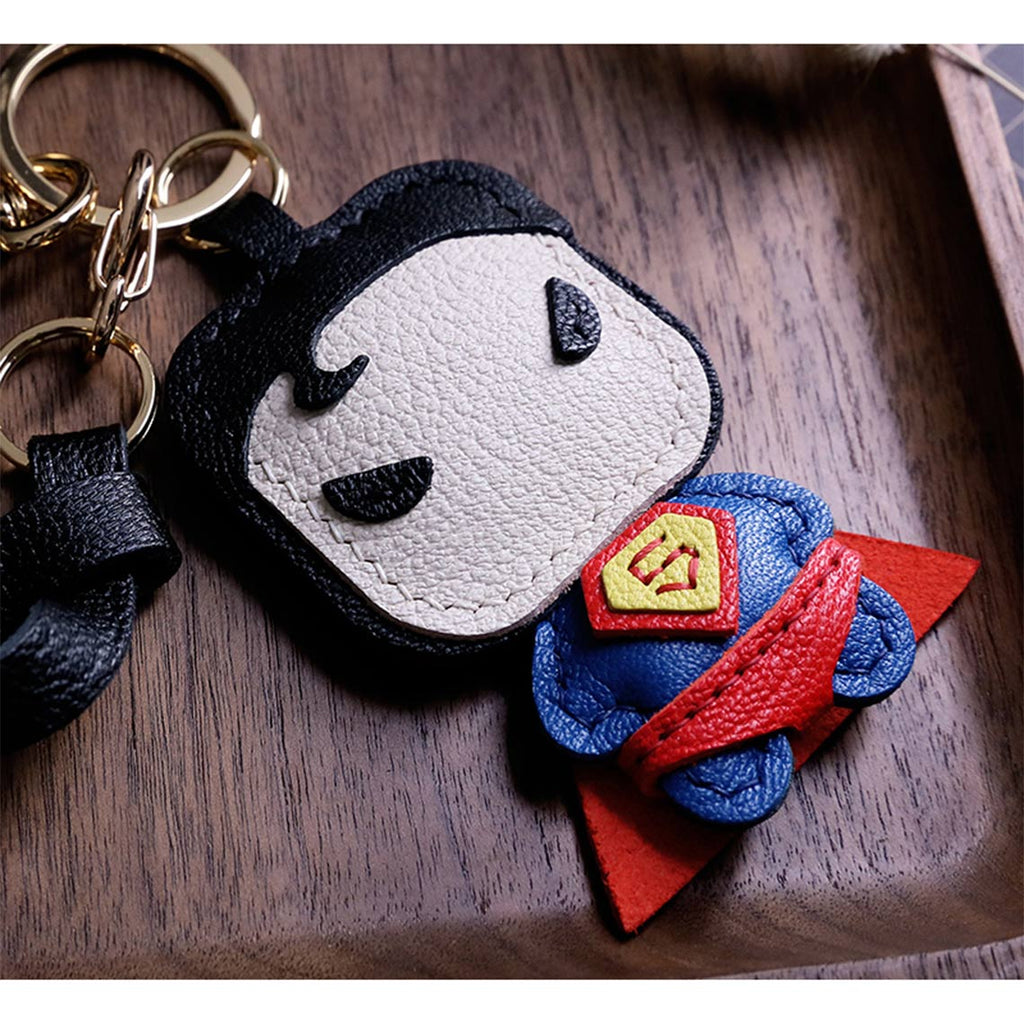 Christmas Gift Leather Superman Keychain | DIY Leather Keychain Kits Handmade - Wirkin™