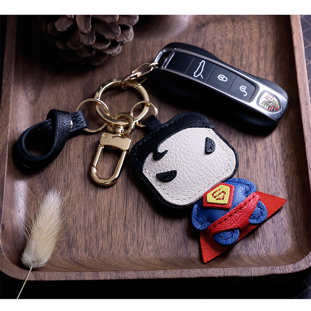Figural Keychain Pendant | Handmade Superman Key Ring DIY Gifts - Wirkin™