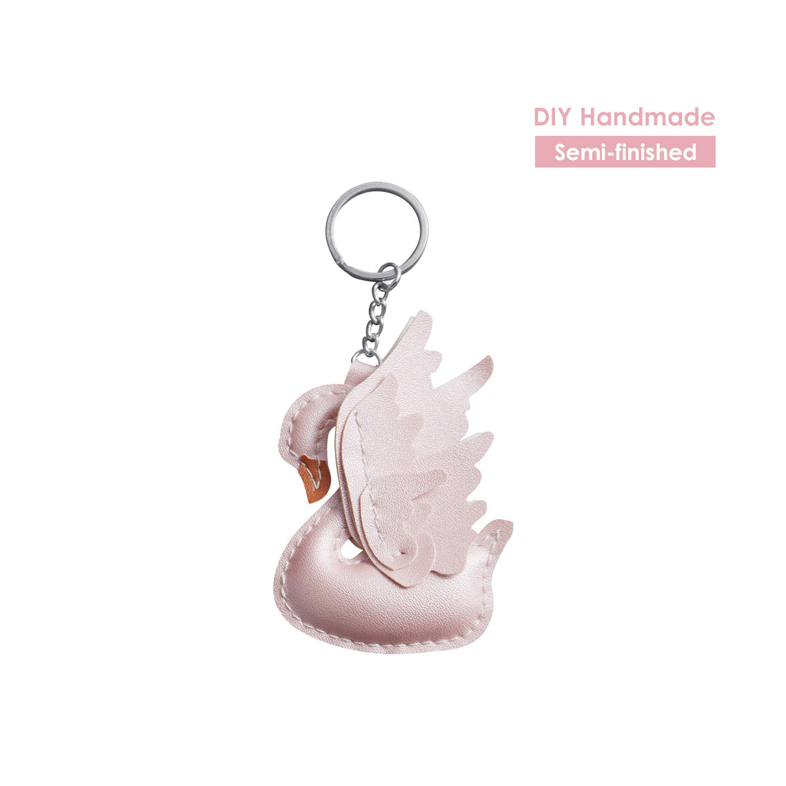 Design Swan Leather Bag Charm DIY Kit | Handmade Luxury Swan Keyring - Wirkin™ 
