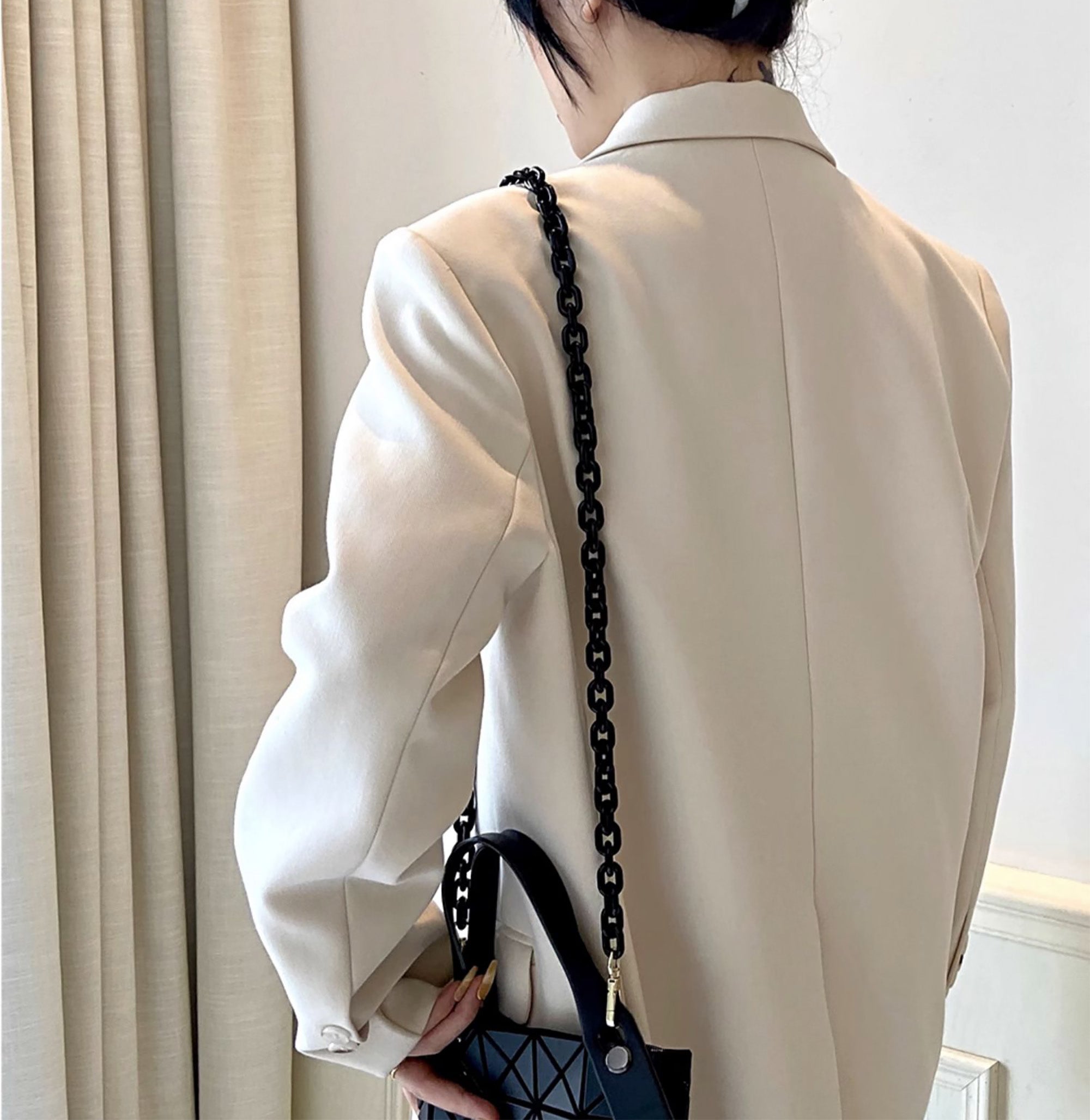Resin Shoulder Strap for BAO BAO CARAT, Acrylic Chain Crossbody Accessory