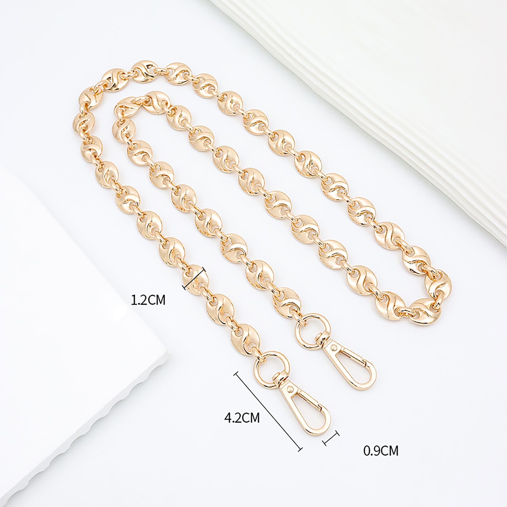 Fade-Resistant Metal Chain Shoulder Strap – High-End Replacement Strap for Shoulder & Underarm Bags