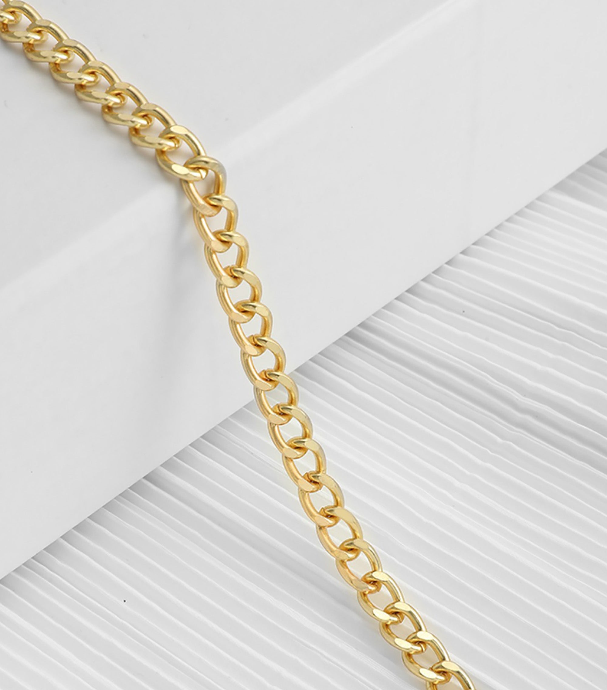 Small Gold Ball Chain Bag Strap, Color-Fast Metal, Adjustable High-End Shoulder Strap Accessory.