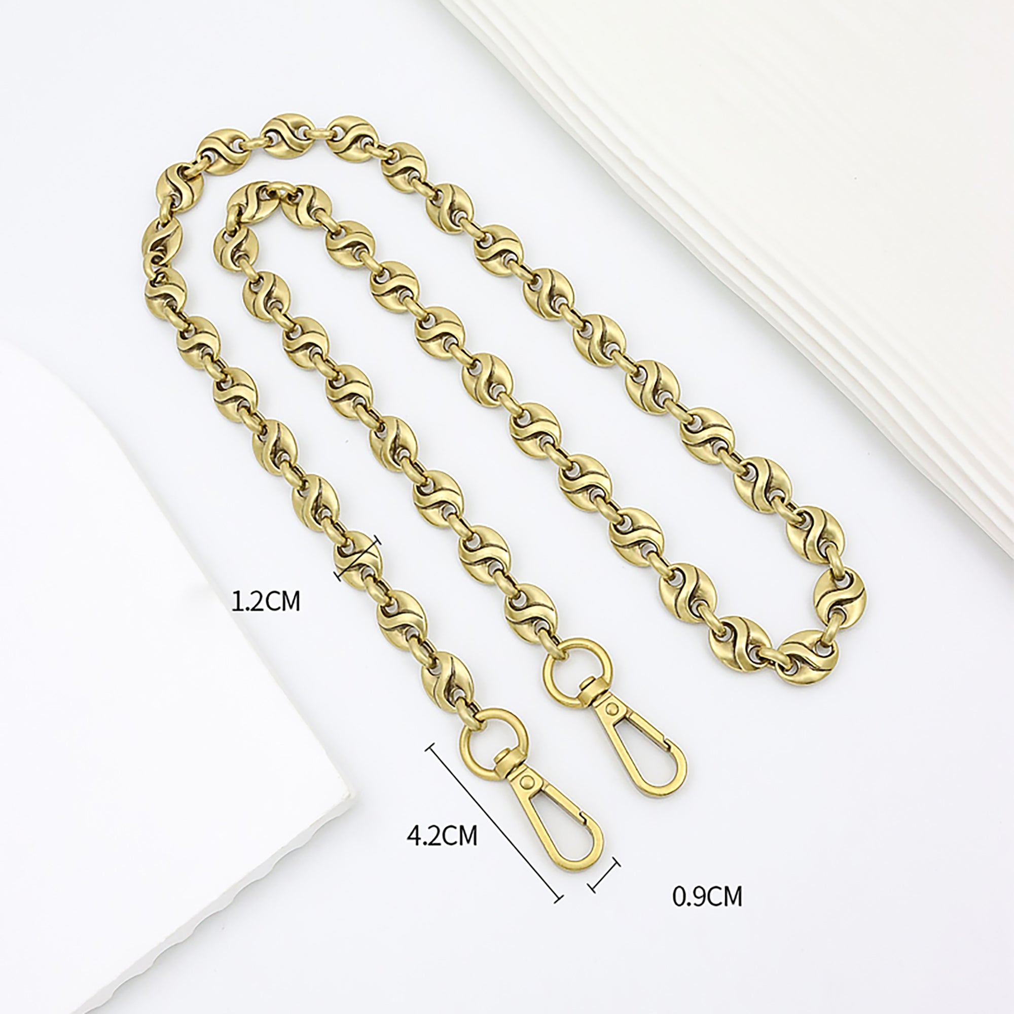 Fade-Resistant Metal Chain Shoulder Strap – High-End Replacement Strap for Shoulder & Underarm Bags