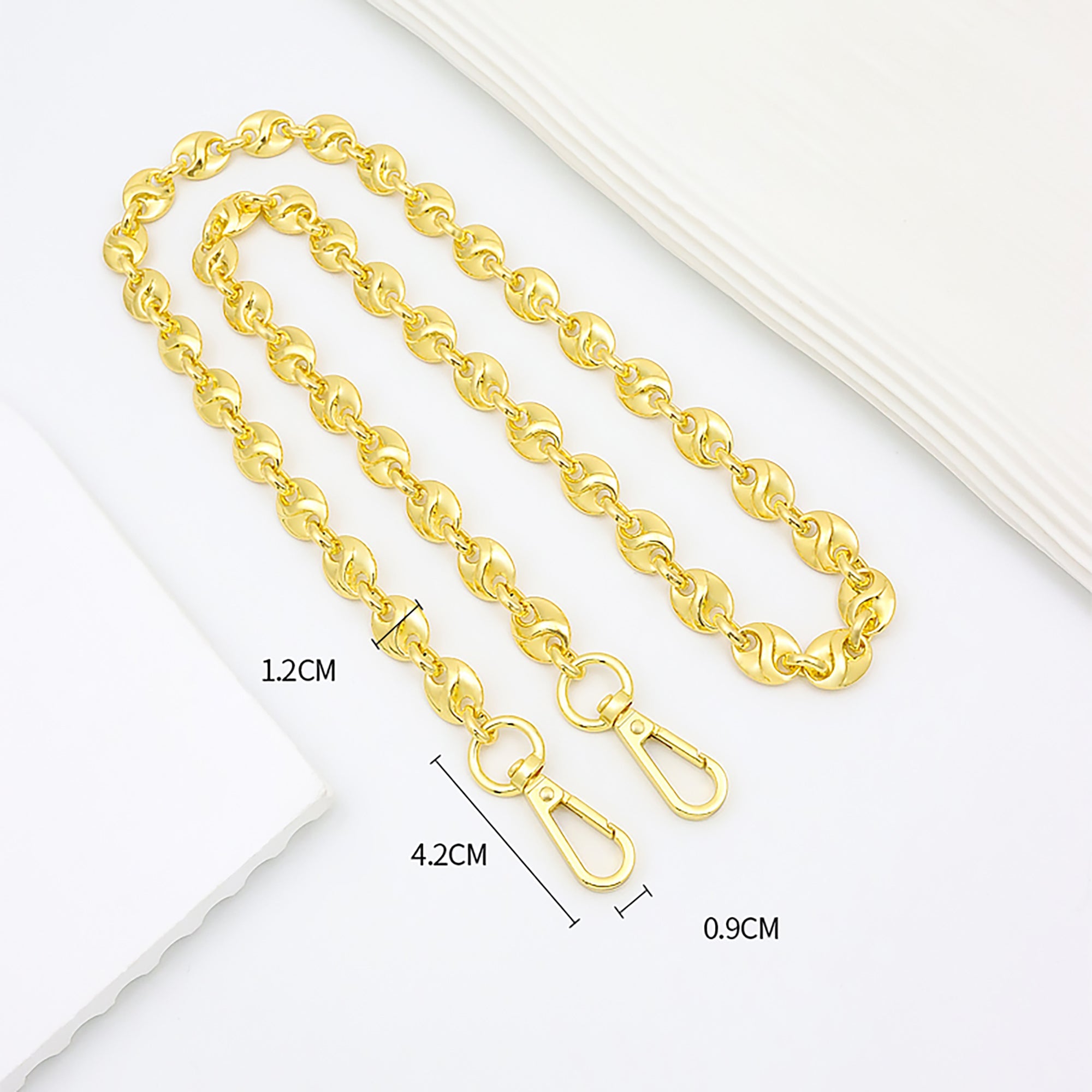 Fade-Resistant Metal Chain Shoulder Strap – High-End Replacement Strap for Shoulder & Underarm Bags