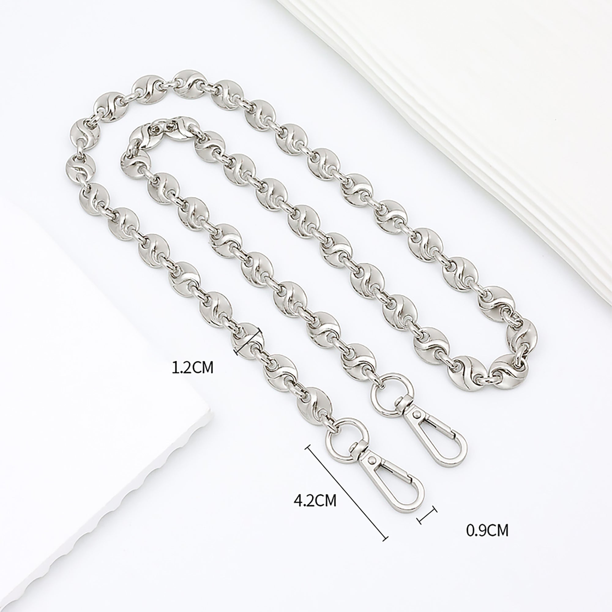Fade-Resistant Metal Chain Shoulder Strap – High-End Replacement Strap for Shoulder & Underarm Bags