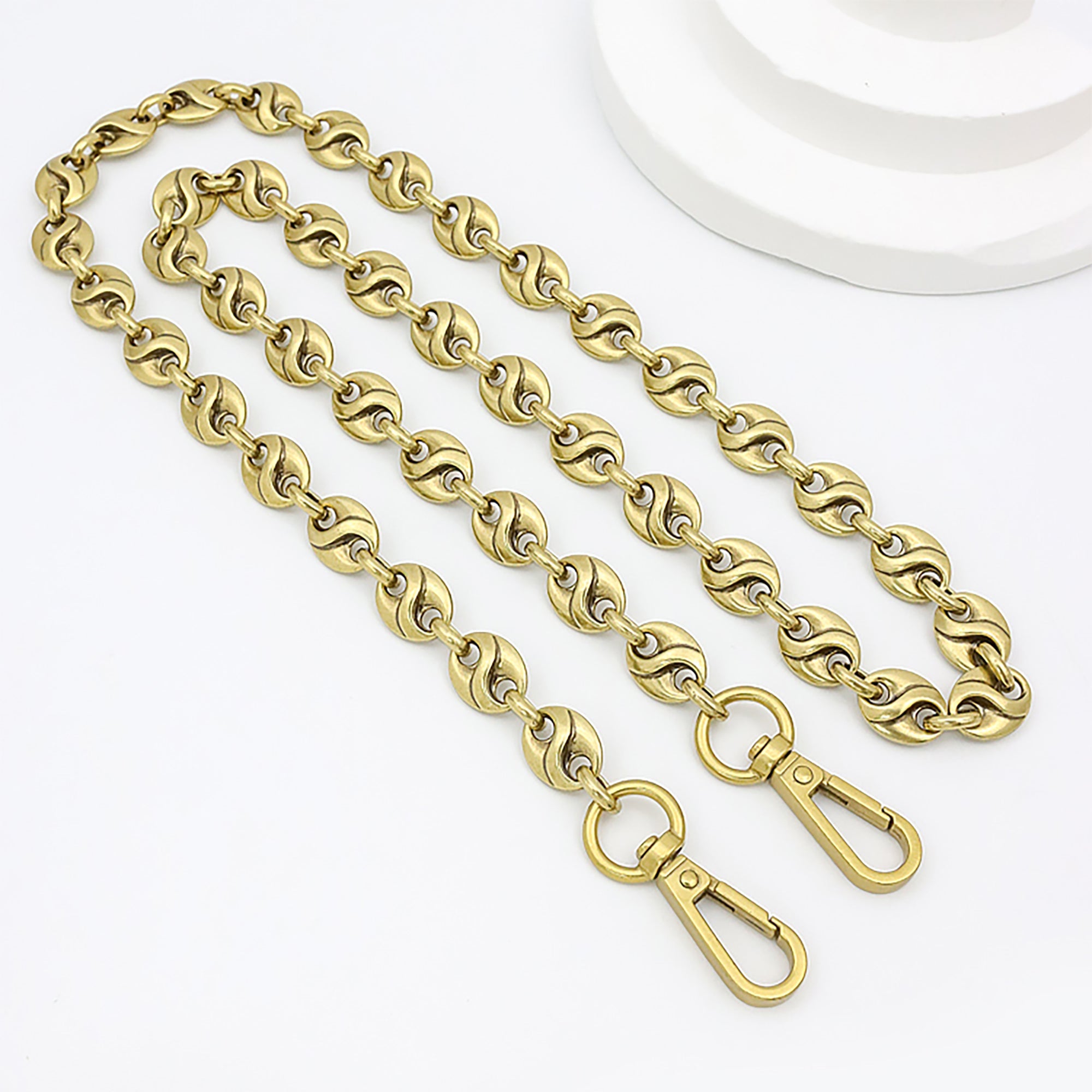 Fade-Resistant Metal Chain Shoulder Strap – High-End Replacement Strap for Shoulder & Underarm Bags