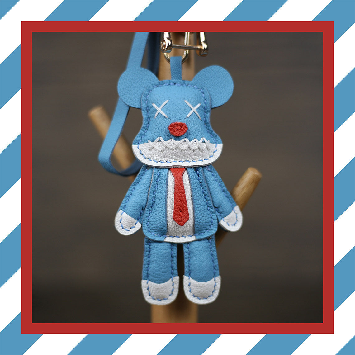 Handmade Luxury Blue Violent Bear Keychain DIY Kit - Wirkin™