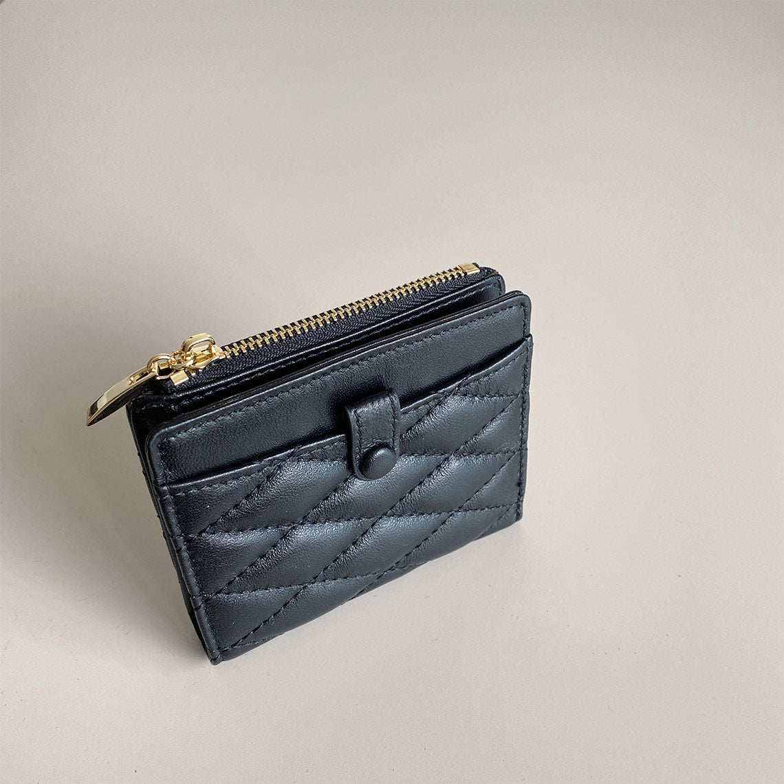 Leather Wallet with Zipper | Quilted Wallet Coin Purse for Women - Wirkin™