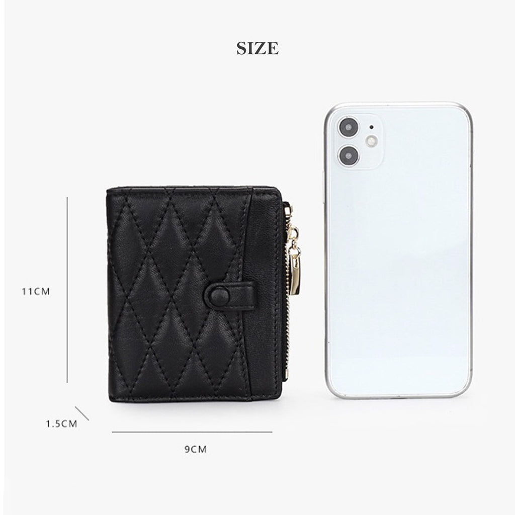 Black Leather Bi fold Wallet Size - Wirkin™